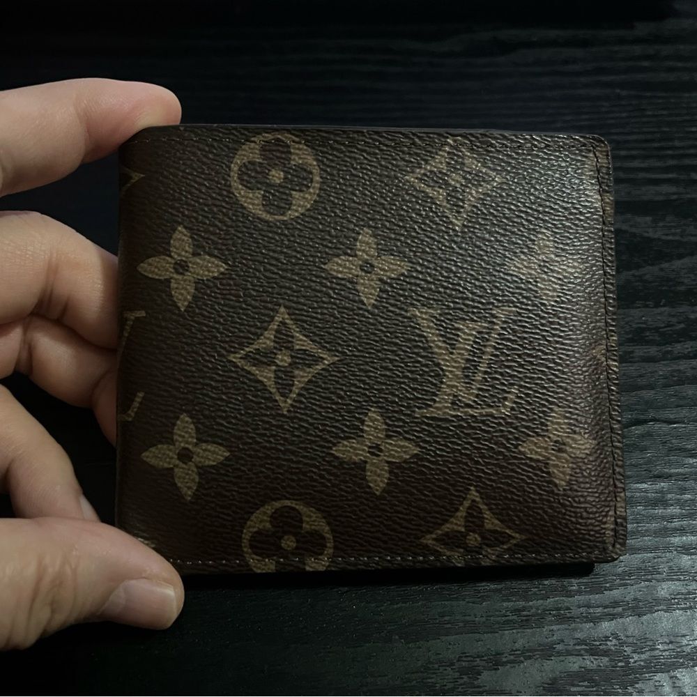 Brown Monogram Wallet / Card Holder for men.